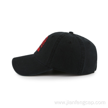 custom embroidery logo washed baseball cap